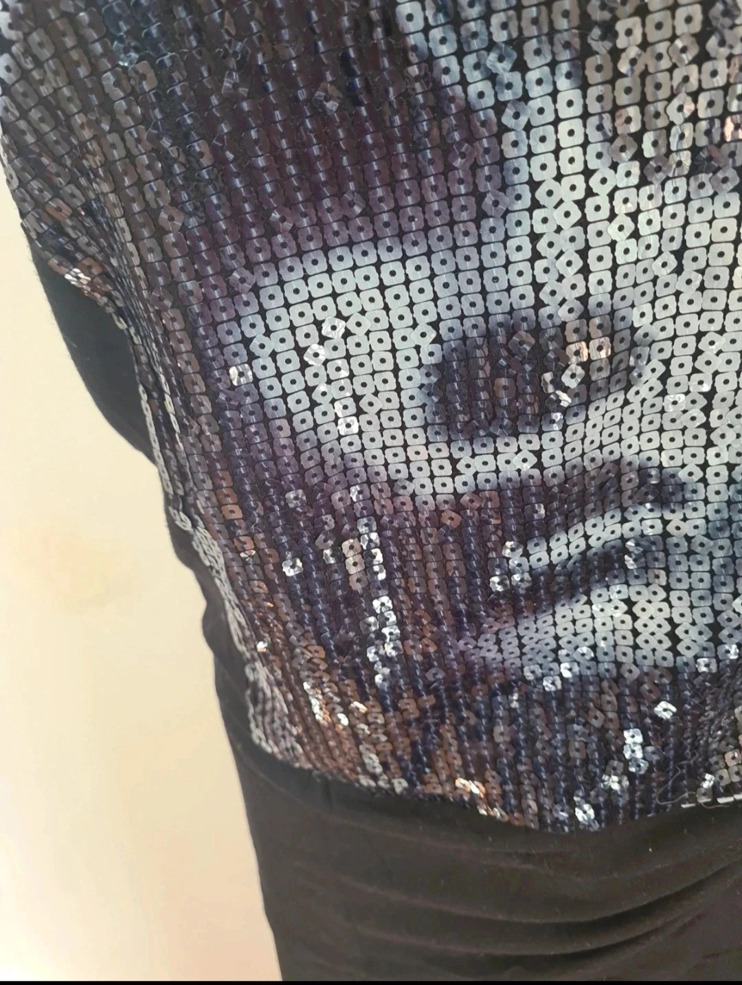 Top tank negro con lentejuelas de Bershka - Motivo de cara - Talla S – photo 3
